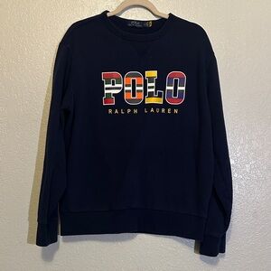 Polo Ralph Lauren Navy Sweater Logo GUC L